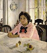Valentin Serov The girl with peaches  was the painting that inaugurated Russian Impressionism. France oil painting artist